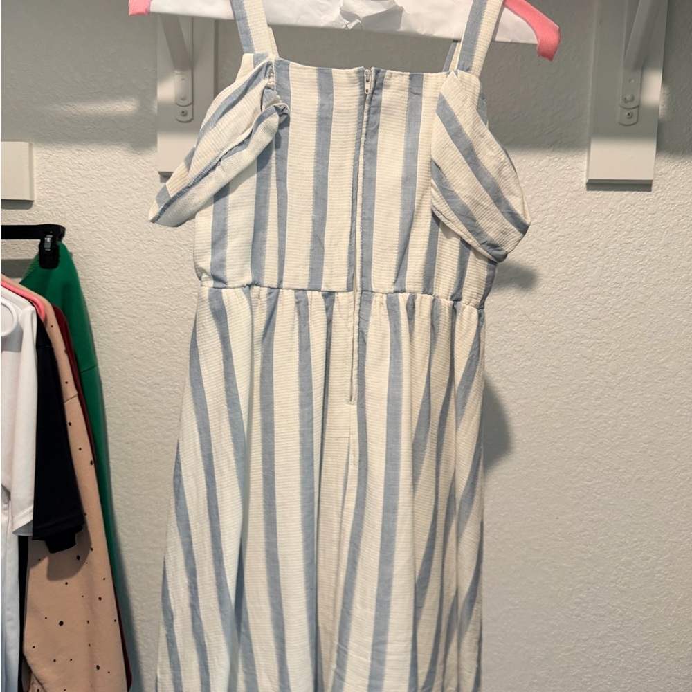 Francesca's Collections Blue and White Striped Kids Dress
